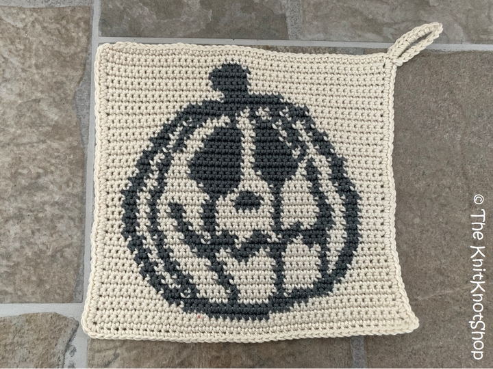 Häkelanleitung Topflappen Set Halloween