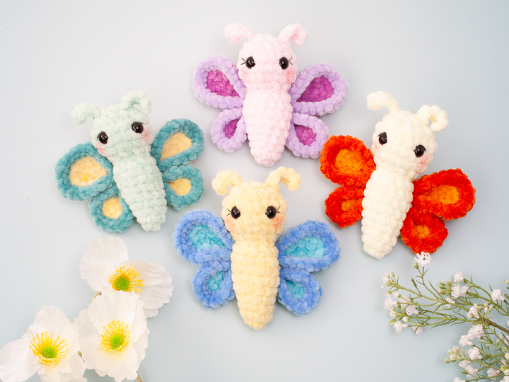 Häkelanleitung Schmetterling Amigurumi No-Sew Schnell & Einfach Kuscheltier