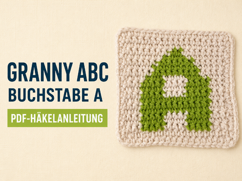 Letter A Granny Square - Crochet Pattern | Granny ABC