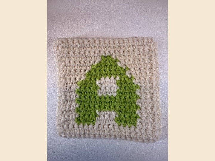 Häkelanleitung Granny Square mit Buchstabe A – Granny ABC
