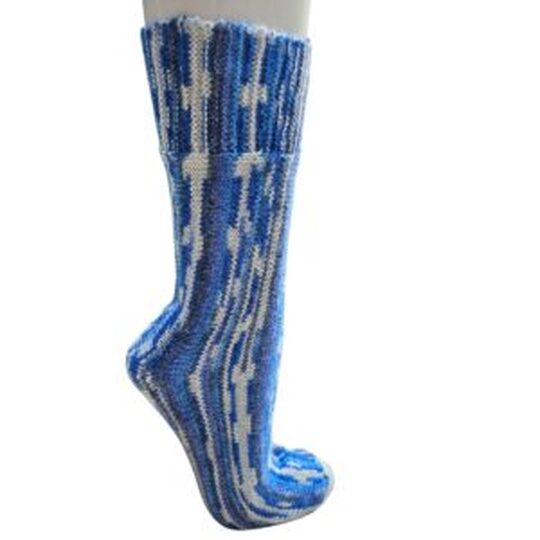Quergestrickte 6-fach Socken – Strickanleitung Größe 44/45