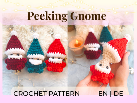 Peeking Gnome Crochet – Interactive Pop-Up Christmas Gnome