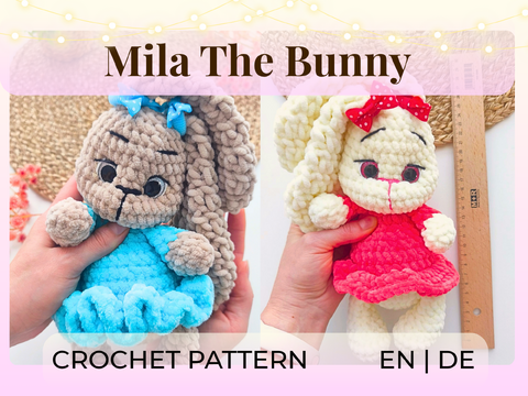 Häkelanleitung Hase Mila – Kuschelhase mit Kleid