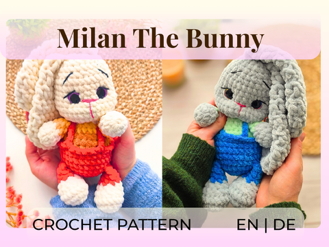 Crochet Pattern Bunny Milan – Bunny with Overalls