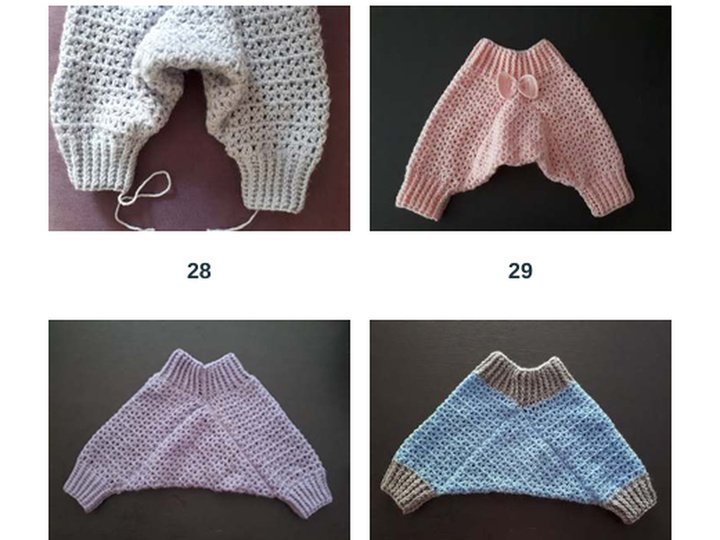 Häkel- und Strickanleitung Pumphose & Babyschuhe PDF