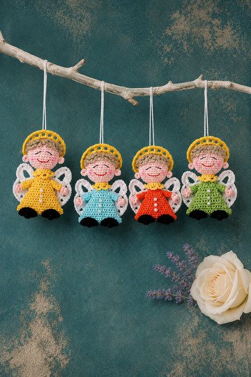 Crochet Lucky Angel Bag Charm – English PDF Pattern