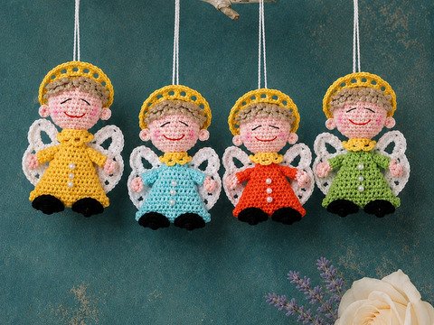 Crochet Lucky Angel Bag Charm – English PDF Pattern