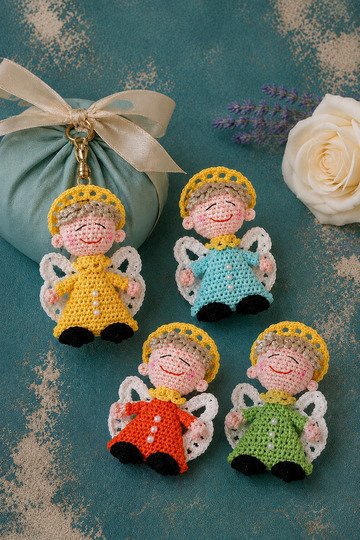 Crochet Lucky Angel Bag Charm – English PDF Pattern