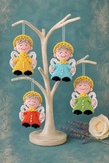 Crochet Lucky Angel Bag Charm – English PDF Pattern
