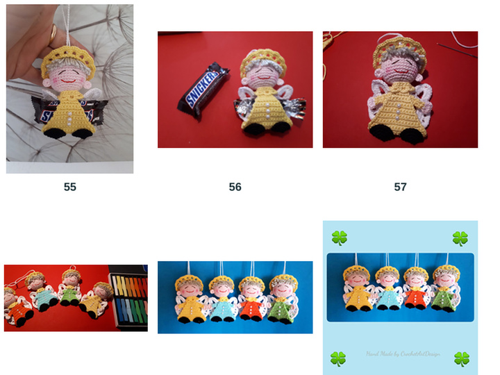 Crochet Pattern Lucky Angel Bag Charm PDF