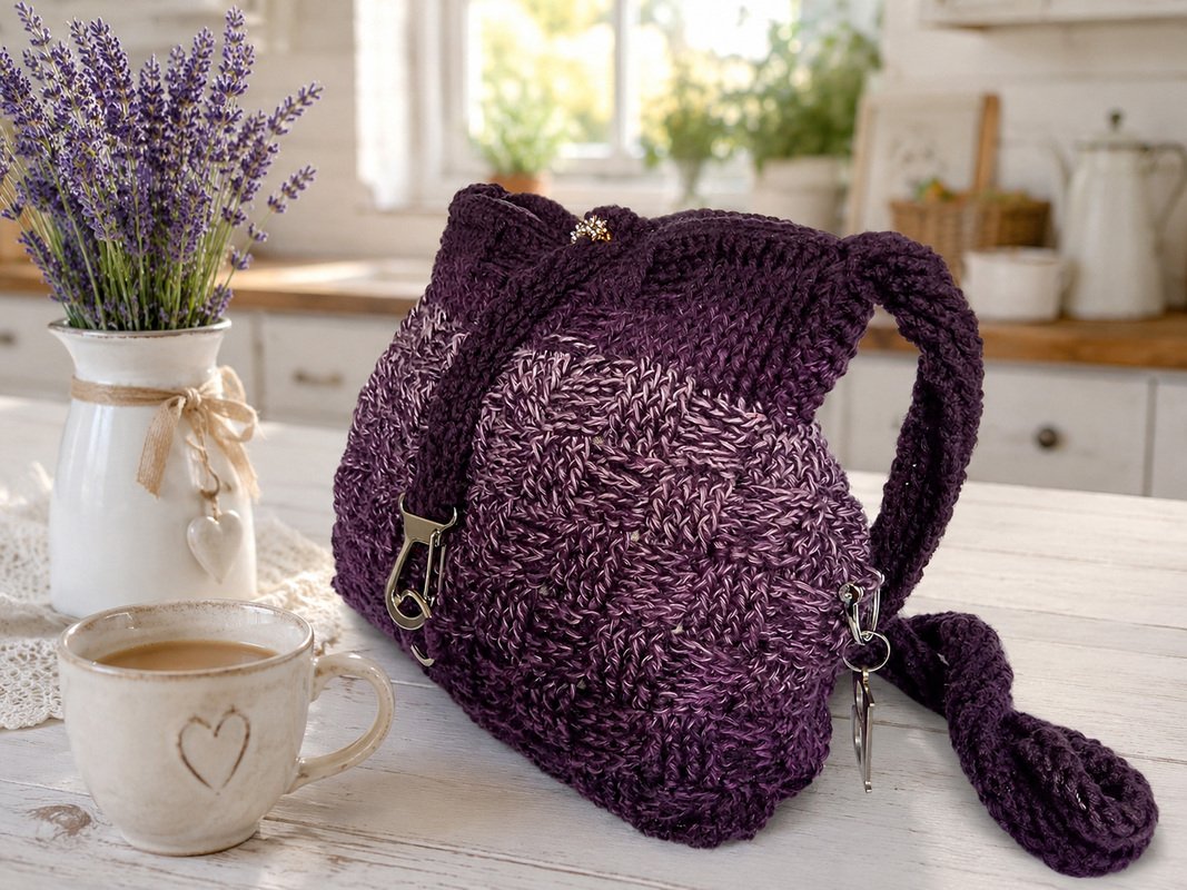 SOCK ROCK BAG - | modische Tasche gehäkelt | Sockenwolle | Bobbelwolle