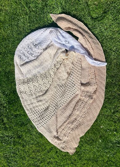 Noomi – gestricktes Tuch im Mustermix – PDF Anleitung