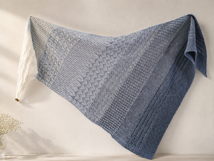 Noomi – gestricktes Tuch im Mustermix – PDF Anleitung