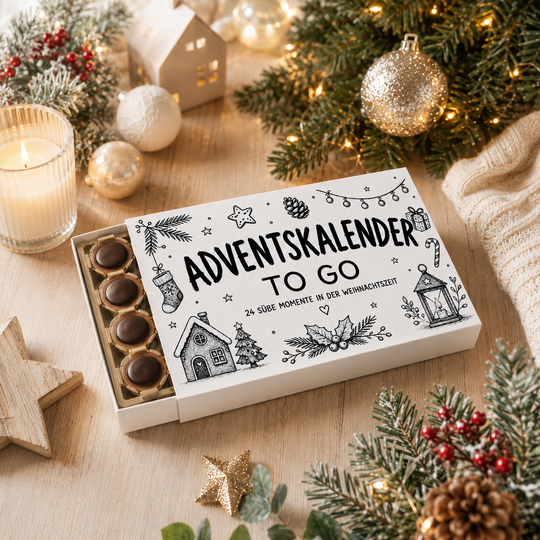 Adventskalender DIY | Banderole für Pralinenschachtel