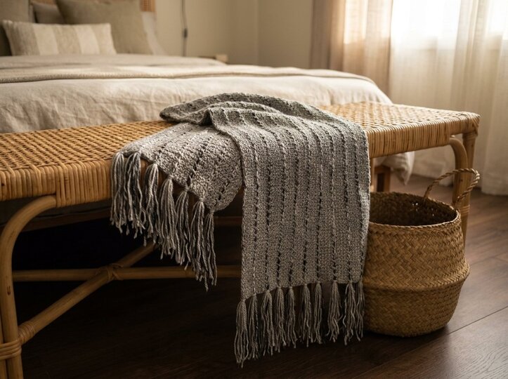 Crochet Pattern Cosy Scarf with Woven Colour Effect