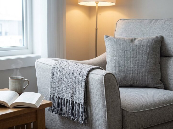 Häkelanleitung Kuschelschal mit eingewebtem Farbeffekt