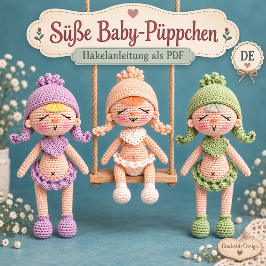 Crochet Pattern Cute Baby Dolls