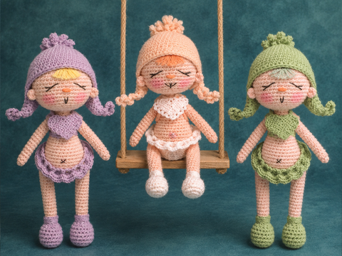 Cute Baby Dolls to Crochet – English PDF Crochet Pattern