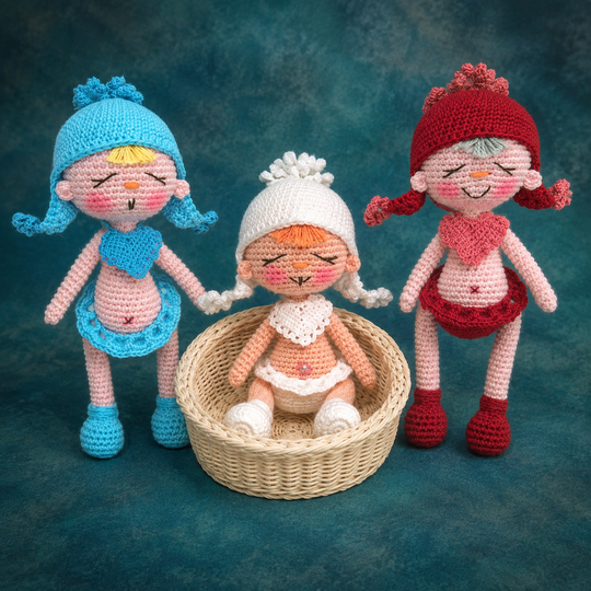Cute Baby Dolls to Crochet – English PDF Crochet Pattern