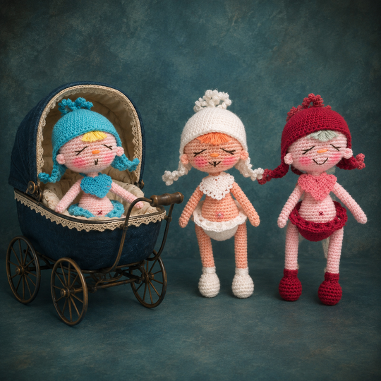 Cute Baby Dolls to Crochet – English PDF Crochet Pattern