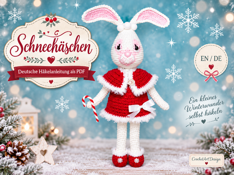 Crochet Snow Bunny – English Crochet Pattern PDF