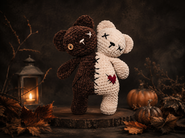 Crochet Pattern Two-Headed Bear – Creepy Cute Halloween Teddy Bear