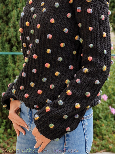 Crochet Pattern Sweater ConFetti #1 | Women S–XL | incl. Video Guide