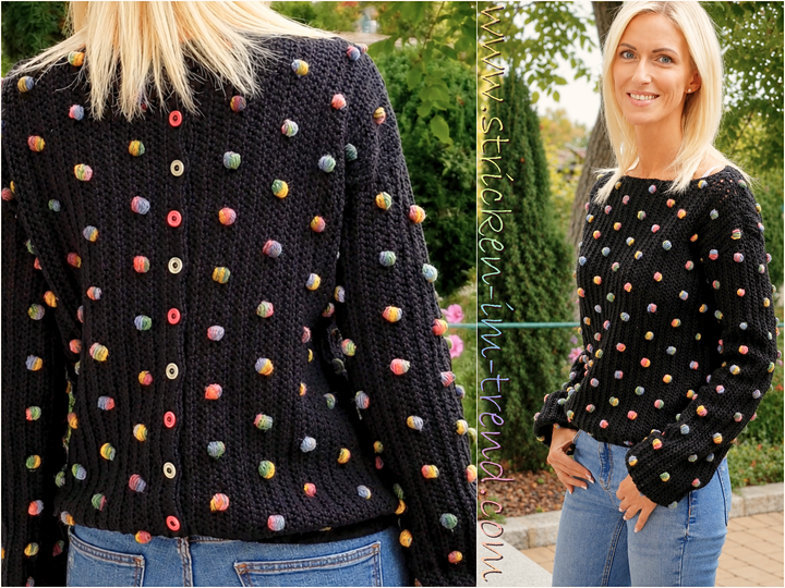 Crochet Pattern Sweater ConFetti #1 | Women S–XL | incl. Video Guide