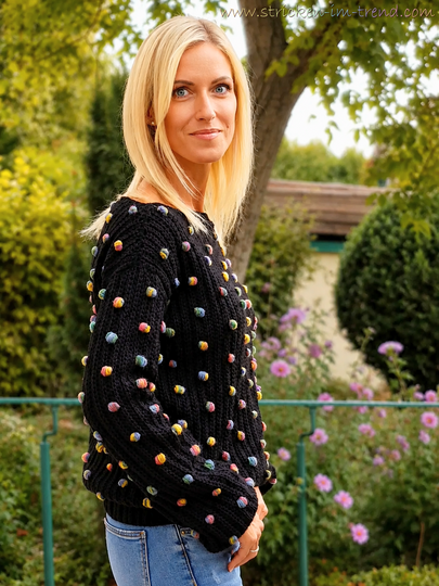 Crochet Pattern Sweater ConFetti #1 | Women S–XL | incl. Video Guide