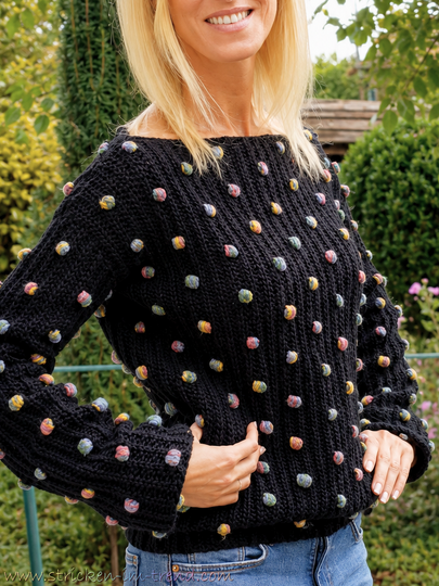 Häkelanleitung Pullover ConFetti #1 | Damen S–XL | inkl. Video-Begleitung