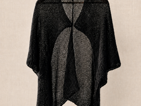 Ponchojacke – nach Maßen stricken, mit Garn aus deinem Wollvorrat