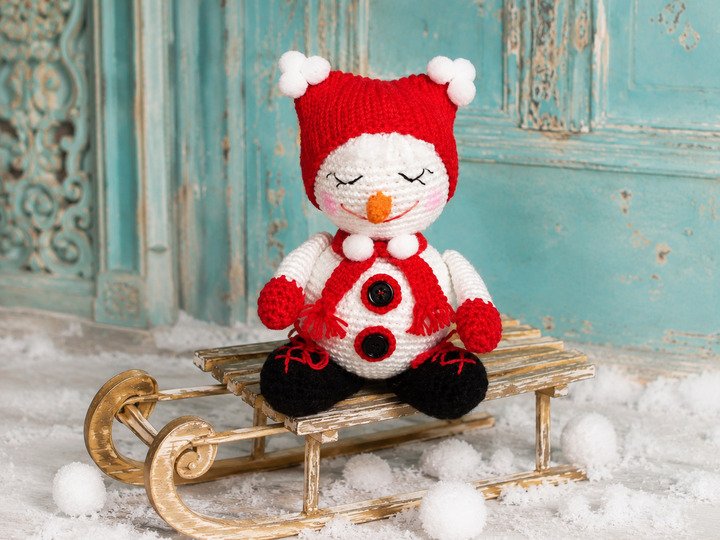 Schneemann Alfi häkeln – Amigurumi-Häkelanleitung als PDF