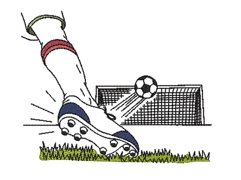 Stickdatei Fußball Fußballtor Redwork SET Mein Zeugnis Fußballliebe