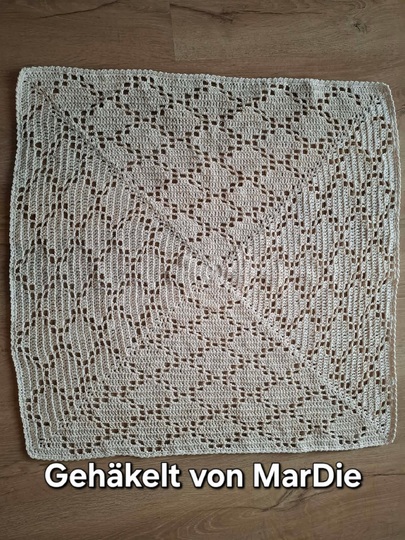 Filet Tischdecke "Rauten", Mitteldecke, für Anfänger geeignet