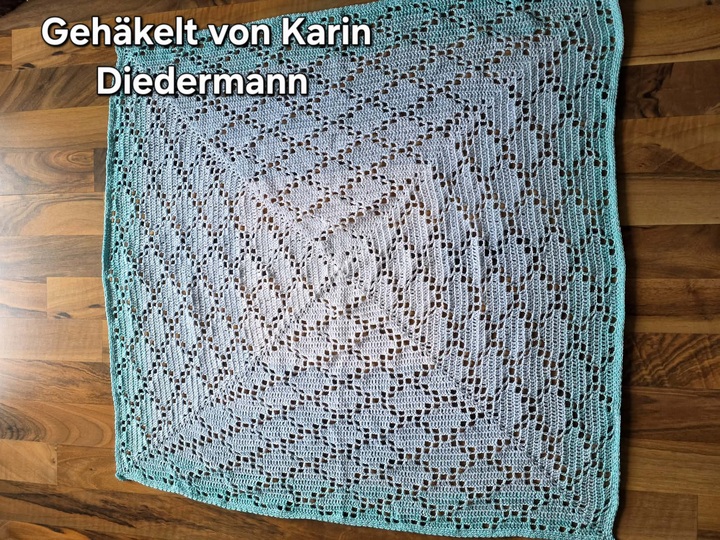 Filet Tischdecke "Rauten", Mitteldecke, für Anfänger geeignet