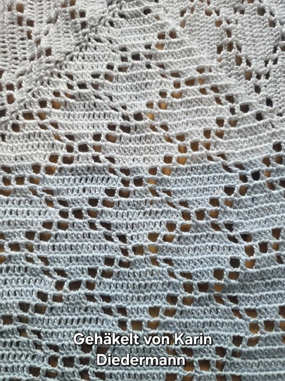 Filet Tischdecke "Rauten", Mitteldecke, für Anfänger geeignet