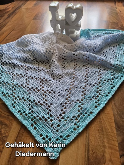 Filet Tischdecke "Rauten", Mitteldecke, für Anfänger geeignet