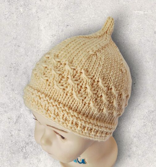 Strickanleitung Baby-Mützchen in 3 Größen, ca. 0 - 18 Monate   #389