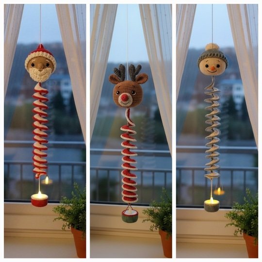 PDF Häkelanleitung Winter Windspiele / Windspinner häkeln