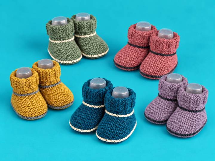 Knitted Baby Booties – English Knitting Pattern PDF