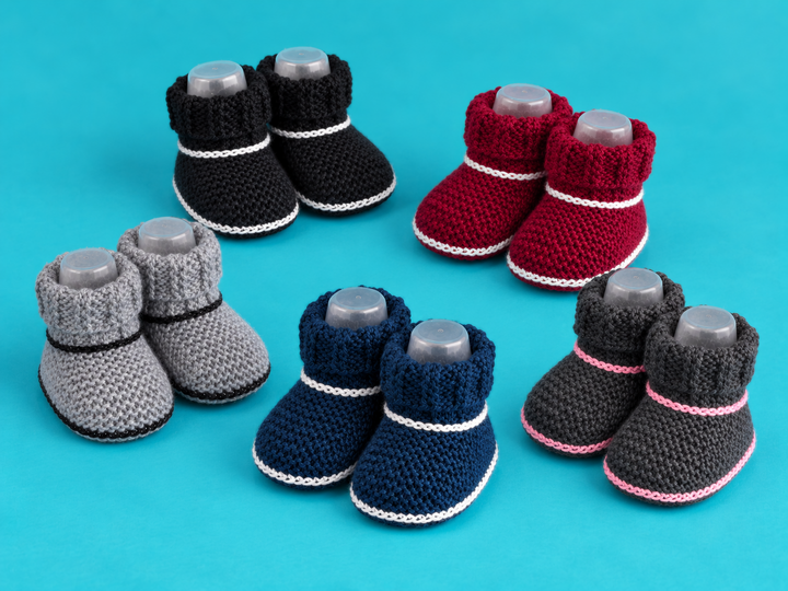 Babyschuhe gestrickt – Deutsche Strickanleitung als PDF