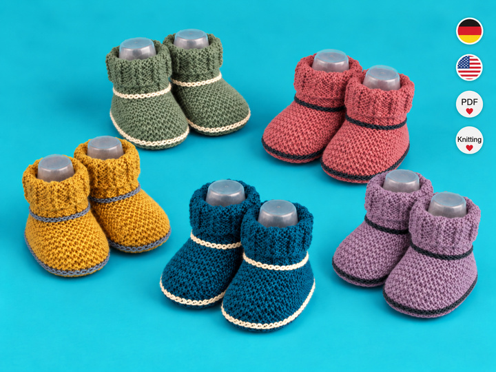 Strickanleitung Babyschuhe PDF