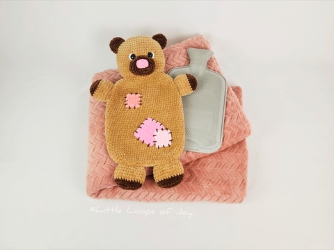 Crochet Pattern Hot Water Bottle Cover Teddy Bear Amigurumi Beginner