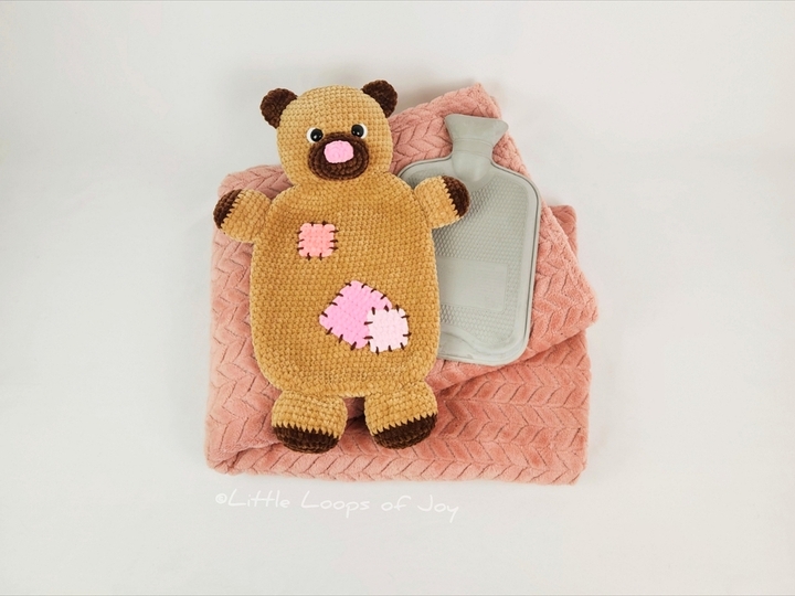 Crochet Pattern Hot Water Bottle Cover Teddy Bear Amigurumi Beginner