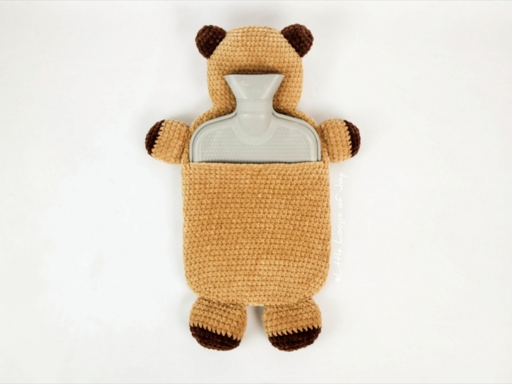 Crochet Pattern Hot Water Bottle Cover Teddy Bear Amigurumi Beginner