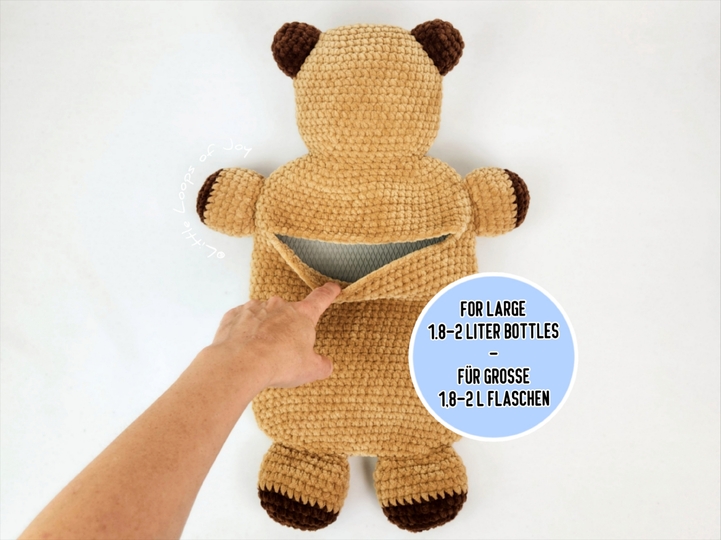 Crochet Pattern Hot Water Bottle Cover Teddy Bear Amigurumi Beginner