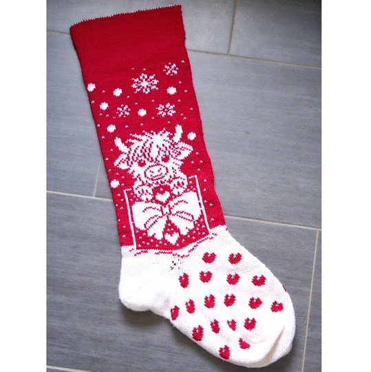 Strickanleitung XXL-Weihnachtstrumpf "Geschenkezeit" (2 Fußdesigns!)