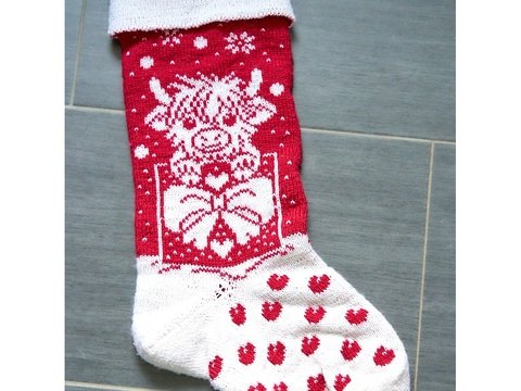 Strickanleitung XXL-Weihnachtstrumpf "Geschenkezeit" (2 Fußdesigns!)