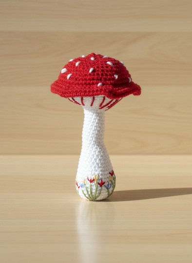 Rassel Fliegenpilz Häkelanleitung