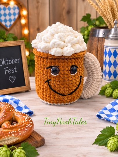 Häkelanleitung für mein "Bier Schaumgustl"